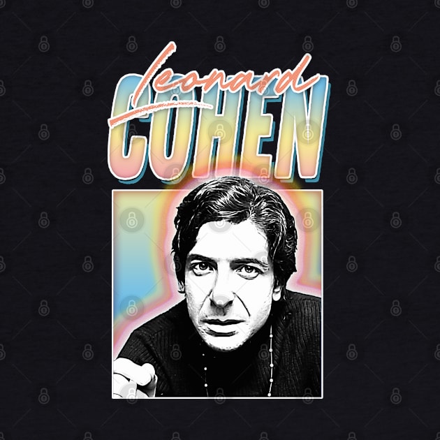 Leonard Cohen Retro Fan Gift Design by DankFutura